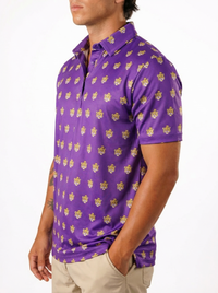 LSU Tigers Men's | "Retro Mike Head Sublimated" Polo