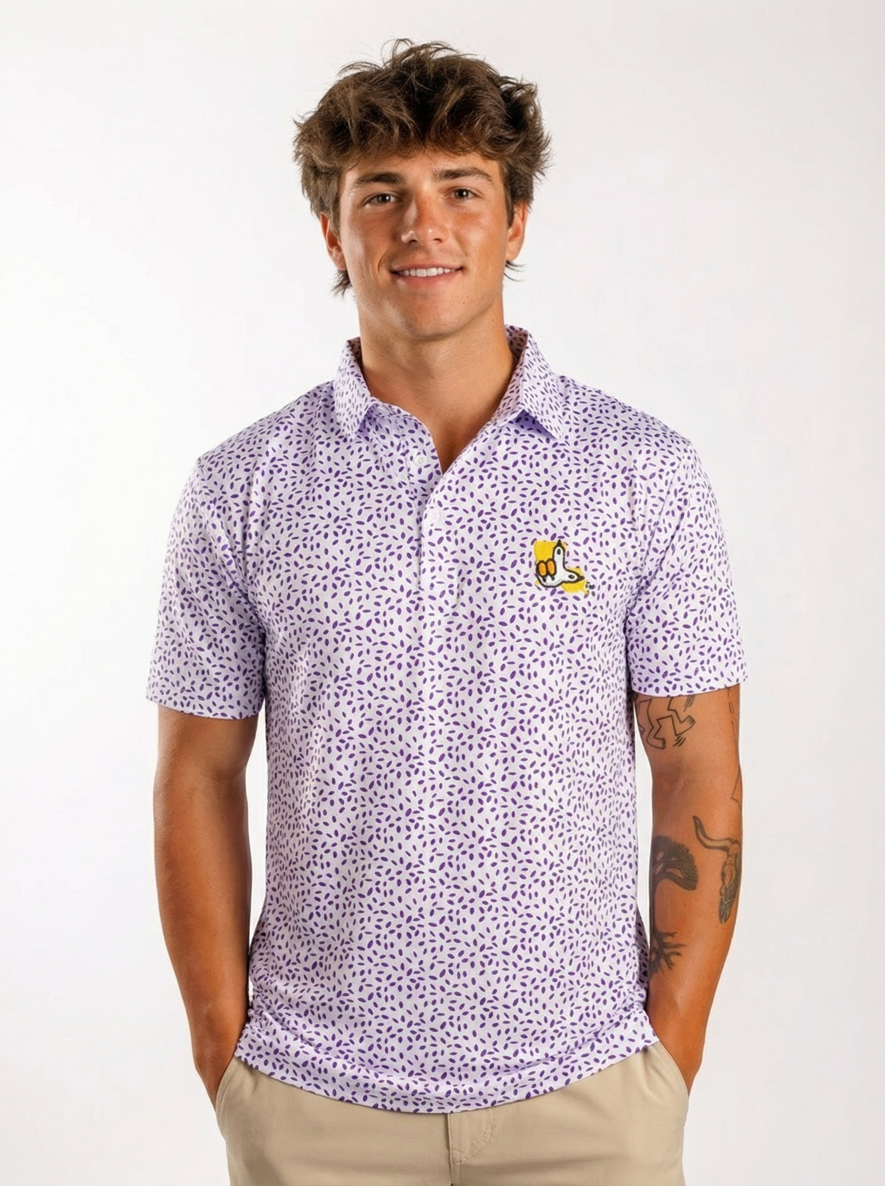 LSU Tigers Men's | "Paw L Splatter" Polo