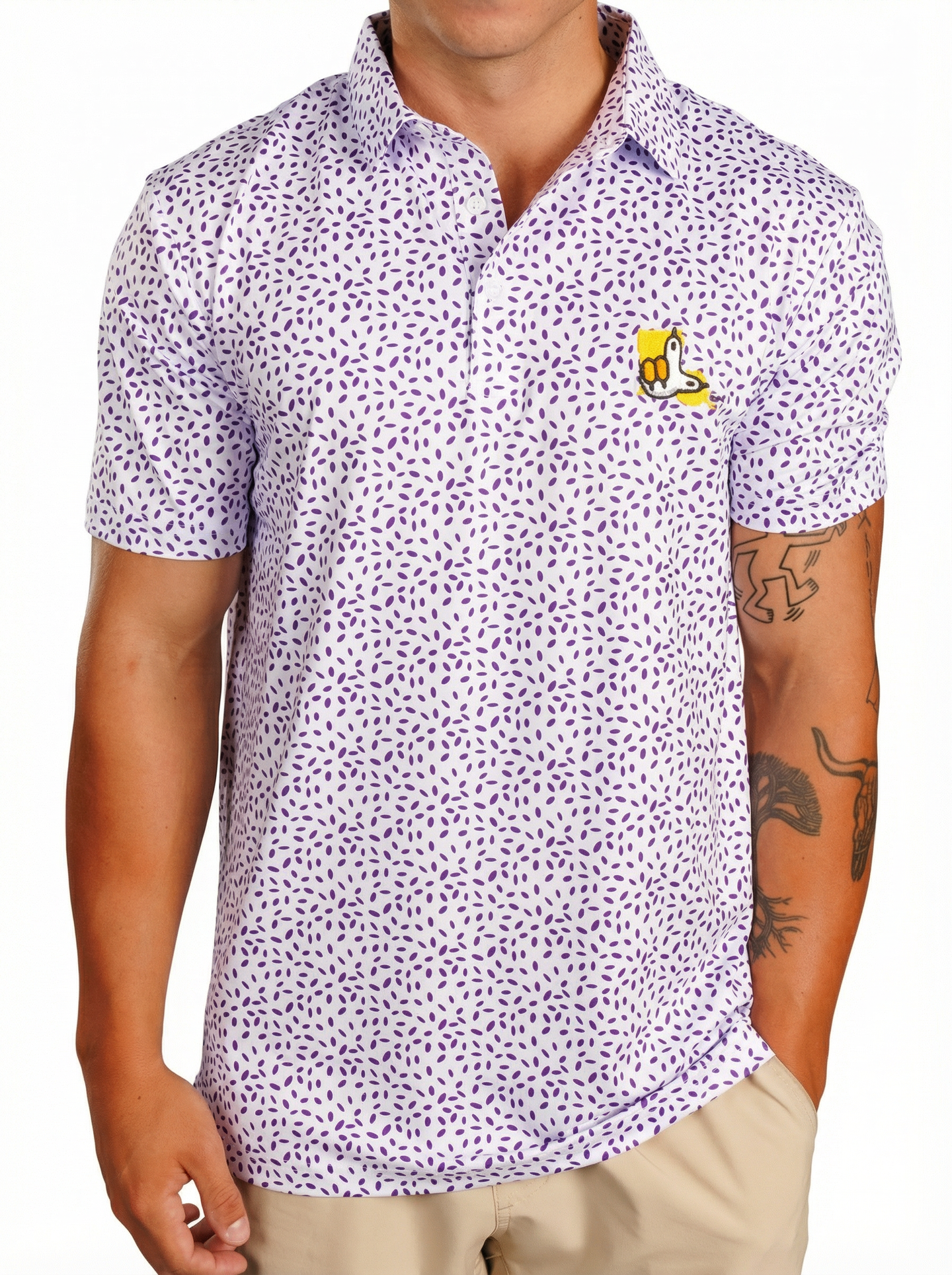 LSU Tigers Men's | "Paw L Splatter" Polo