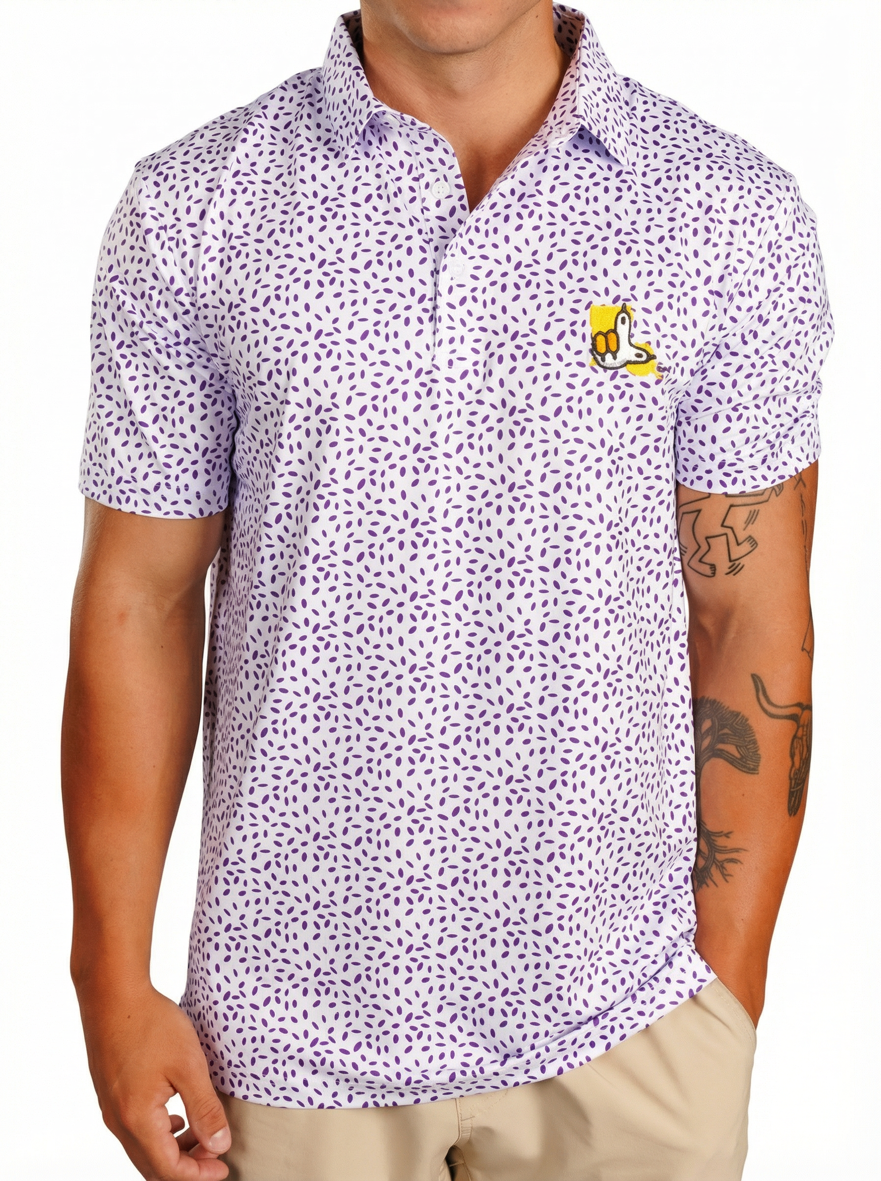LSU Tigers Men's | "Paw L Splatter" Polo