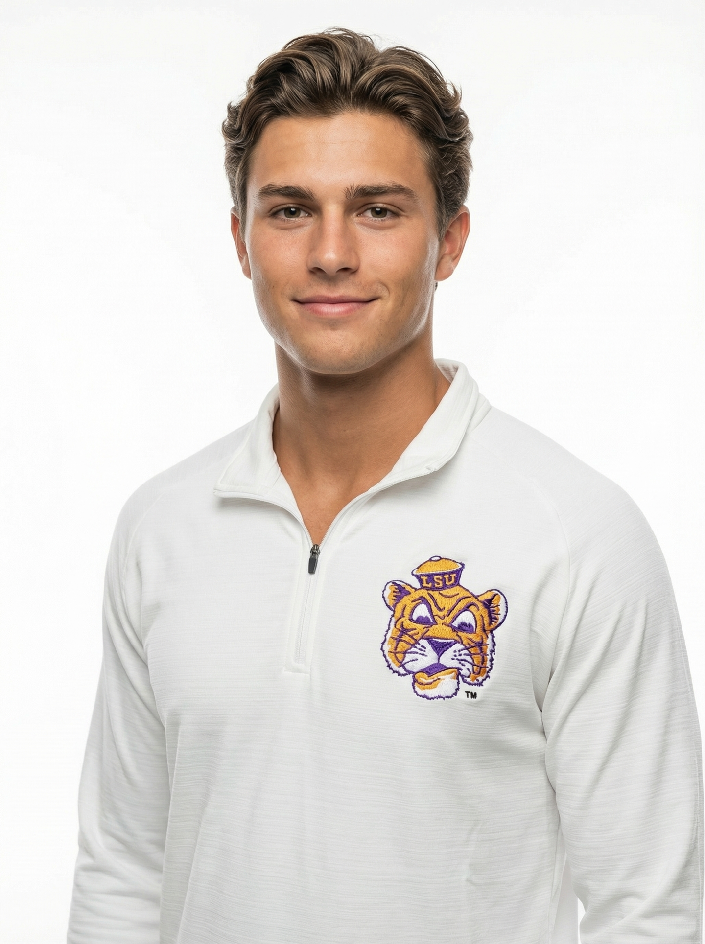 LSU Tigers Men's | "Retro Mike Head" 1/4 Zip