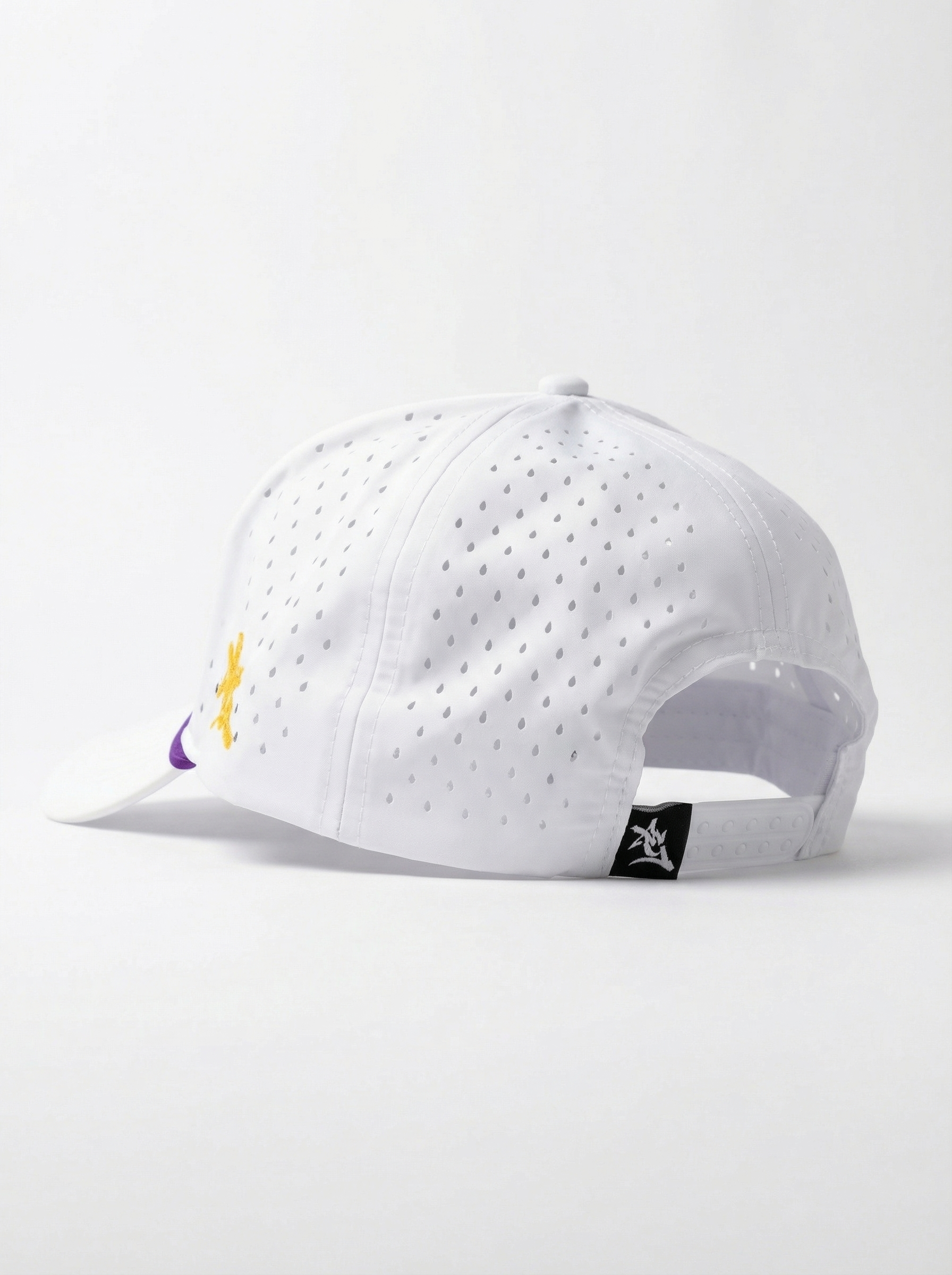LSU Tigers Unisex | "LSU w/ State Roped" Moisture Wicking White Hat