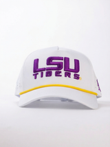 LSU Tigers Unisex | "LSU Tigers Roped" Moisture Wicking White Hat
