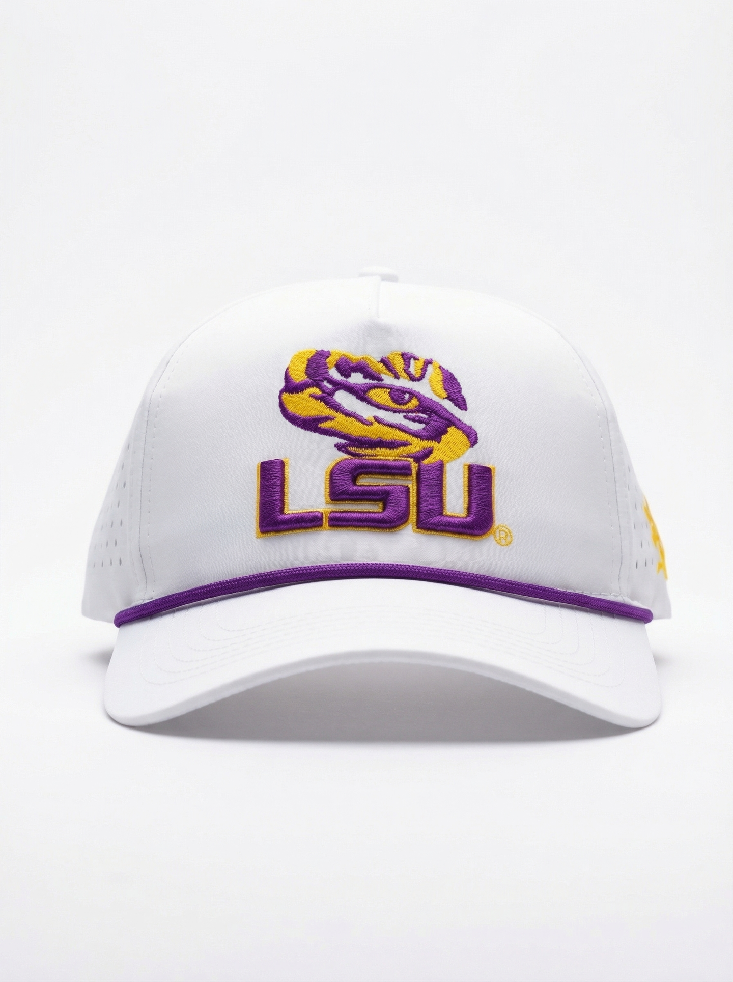 LSU Tigers Unisex | "LSU Eye Roped" Moisture Wicking White Hat