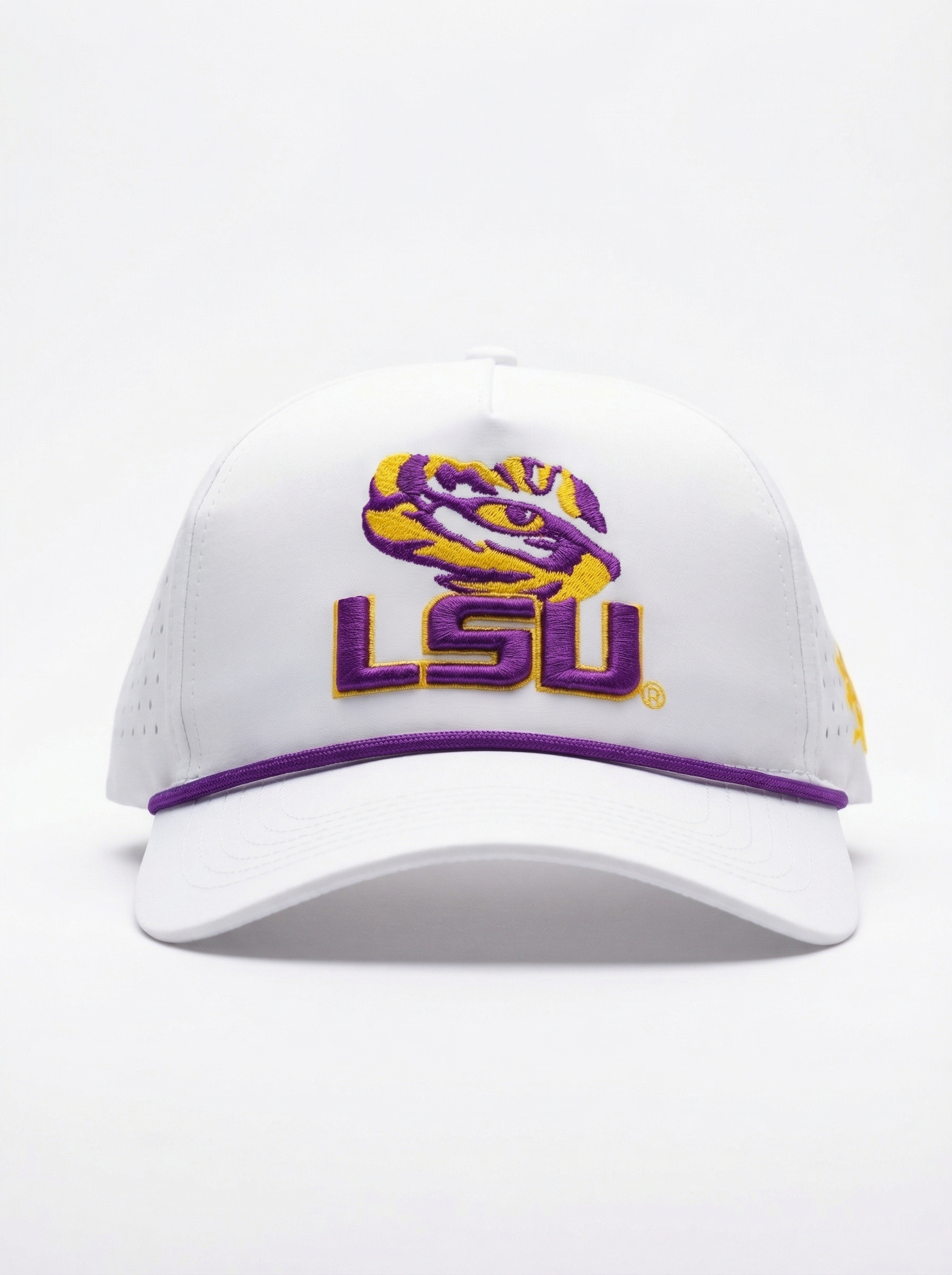 LSU Tigers Unisex | "LSU Eye Roped" Moisture Wicking White Hat