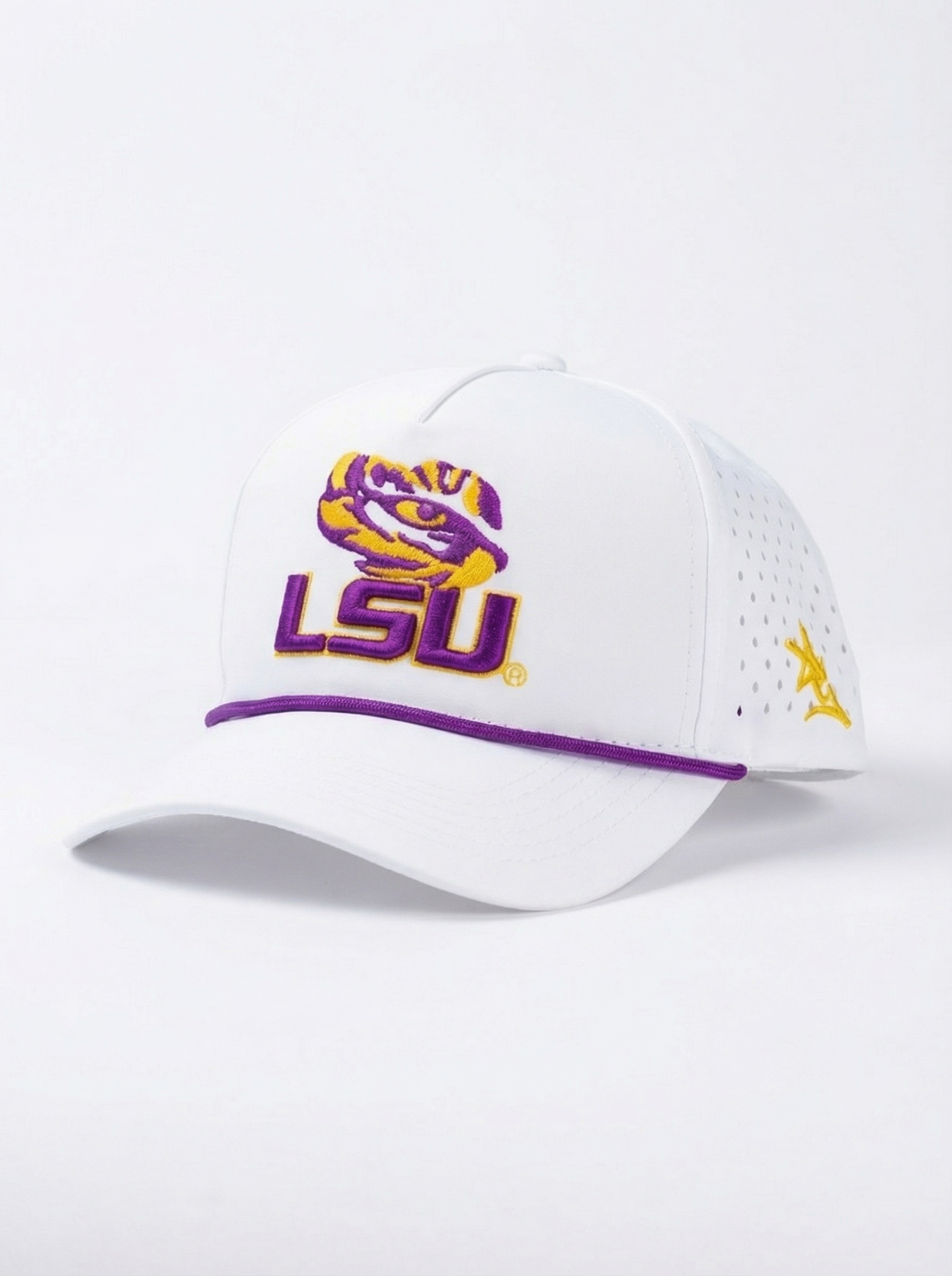 LSU Tigers Unisex | "LSU Eye Roped" Moisture Wicking White Hat