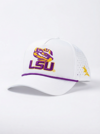 LSU Tigers Unisex | "LSU Eye Roped" Moisture Wicking White Hat