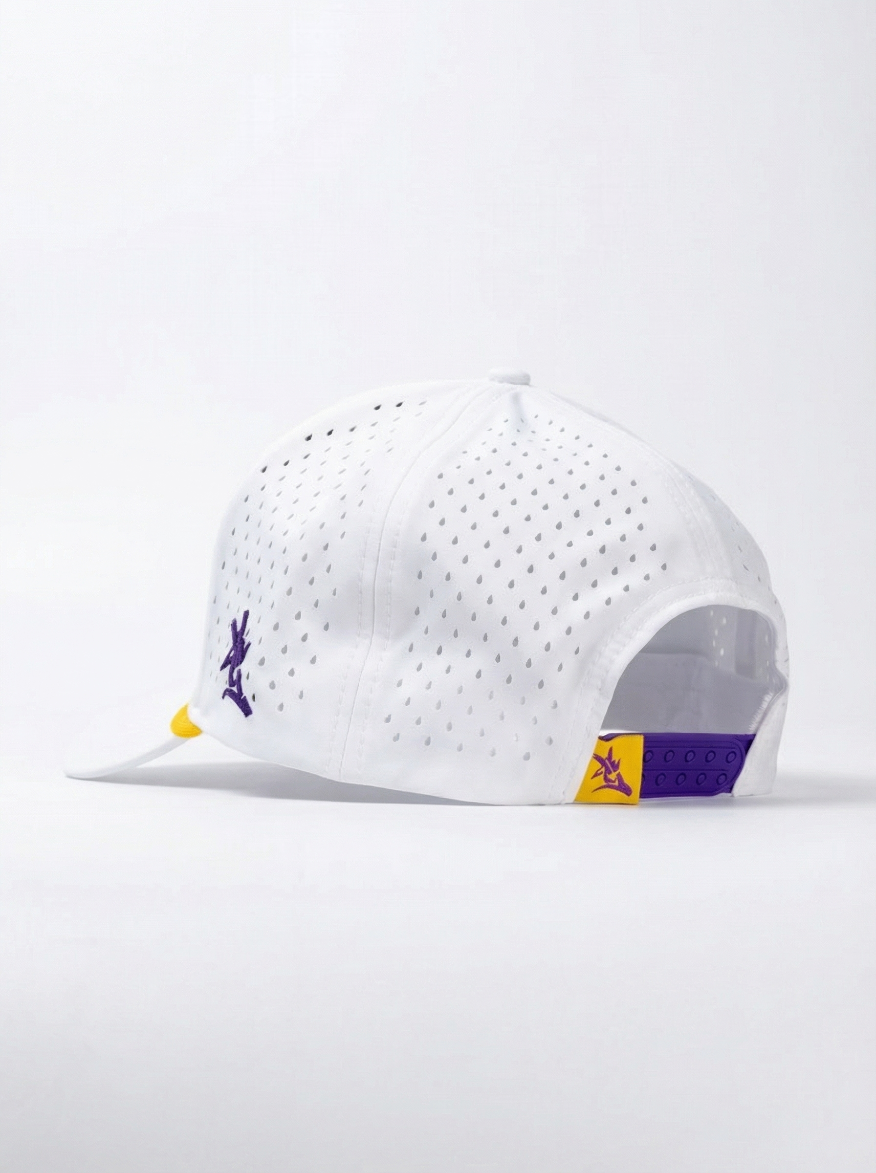 LSU Tigers Unisex | "Retro Louisiana State Univ Roped" Moisture Wicking White Hat