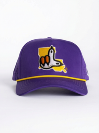 LSU Tigers Unisex | "Paw L Roped" Moisture Wicking Purple Hat