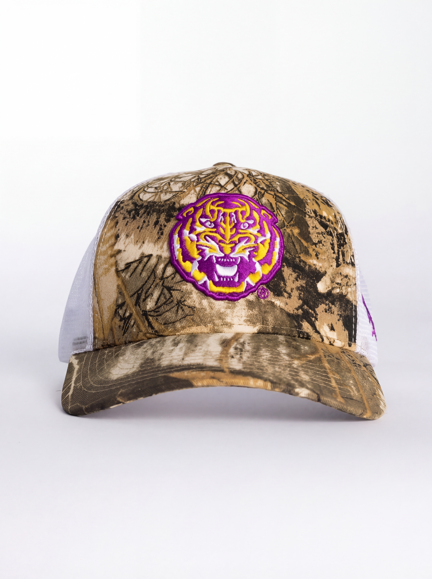 Camo LSU Tiger Head Mesh Back Hat