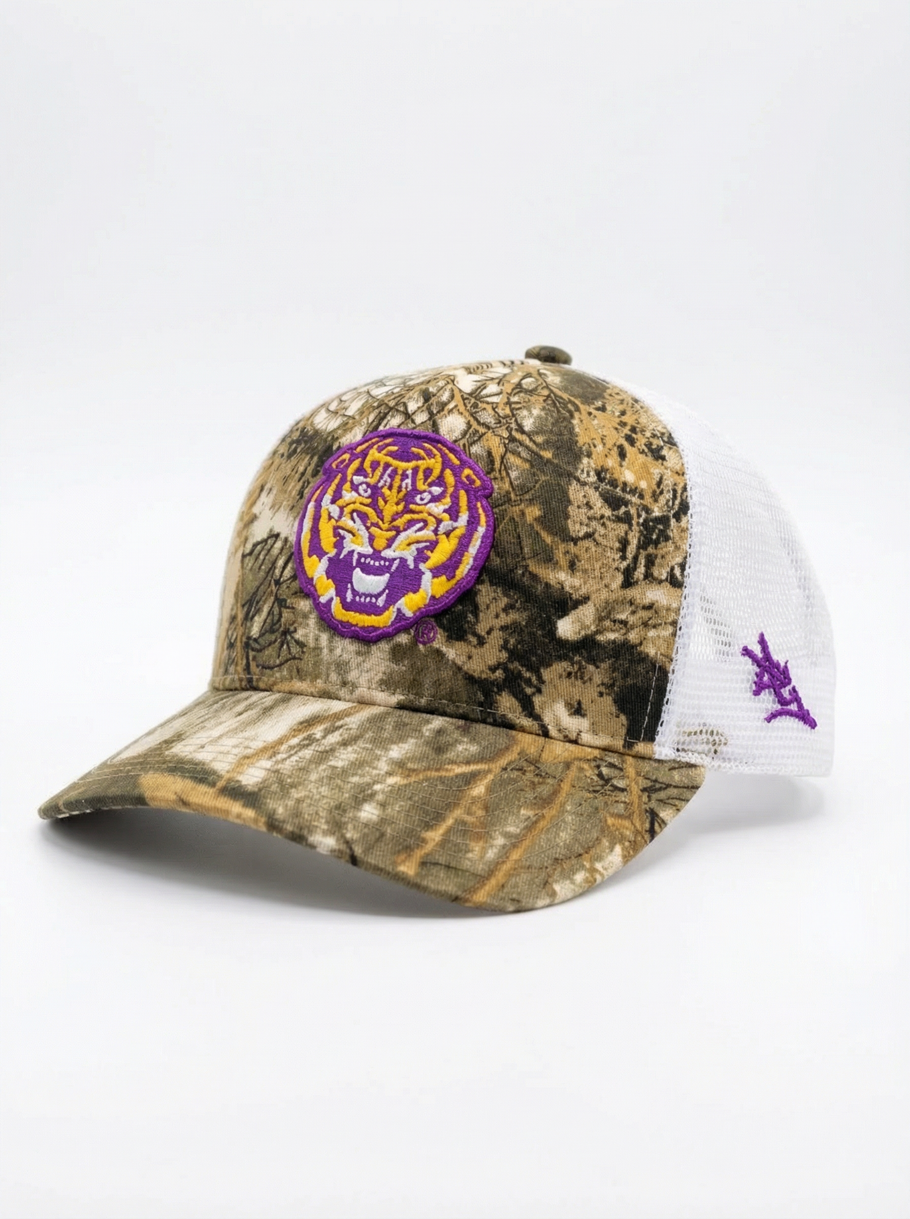 Camo LSU Tiger Head Mesh Back Hat