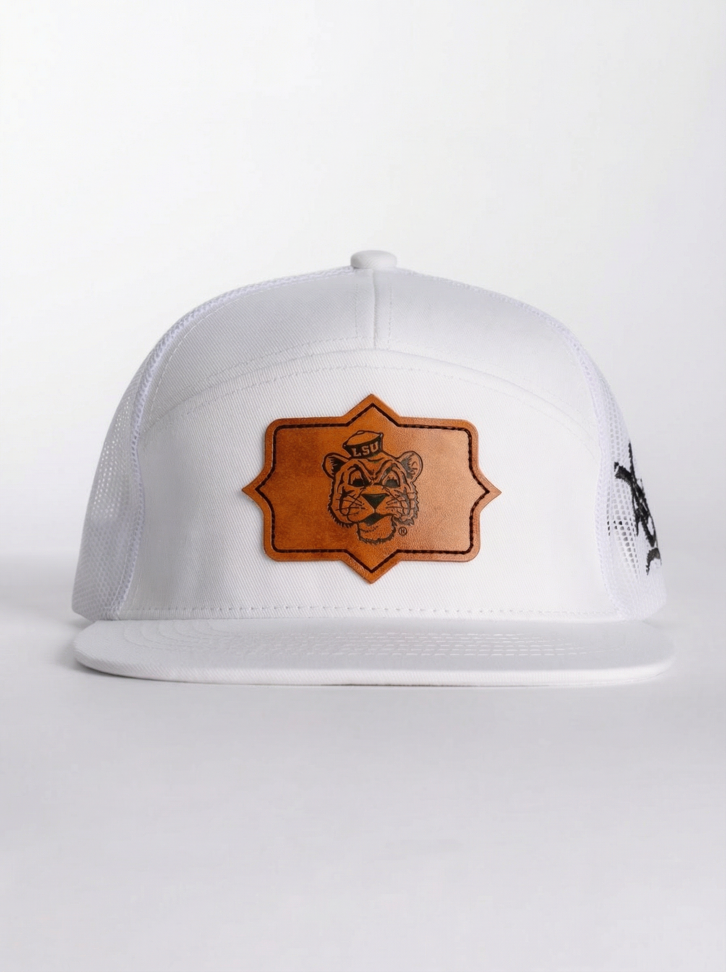 LSU Tigers Unisex | "White LSU Leather Patch" Hat