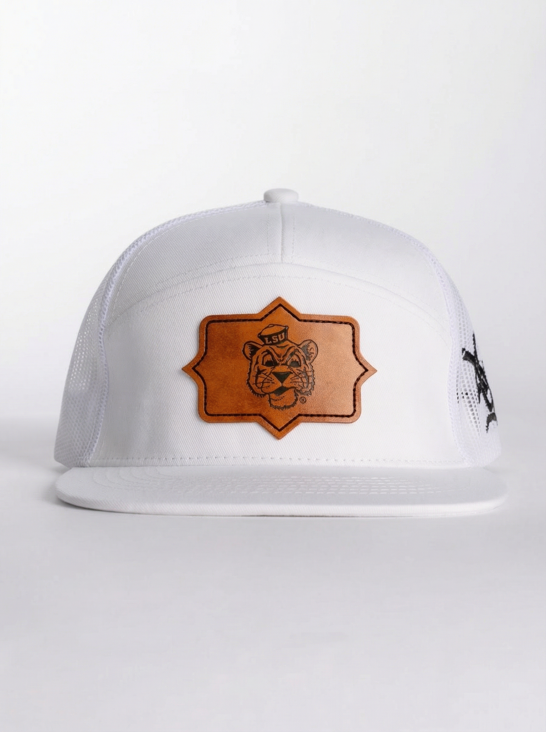 LSU Tigers Unisex | "White LSU Leather Patch" Hat