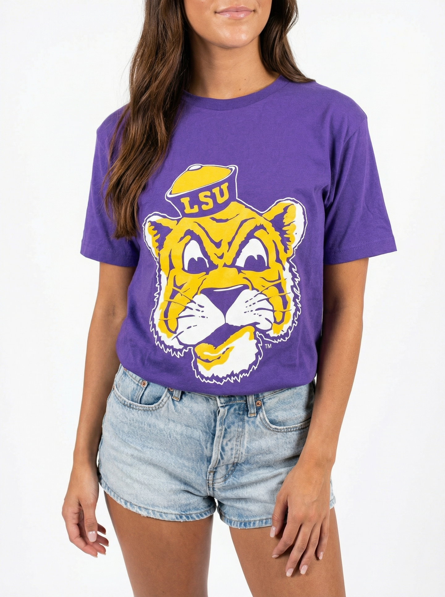 LSU Tigers Women's | "Retro Mike Head" T-Shirt