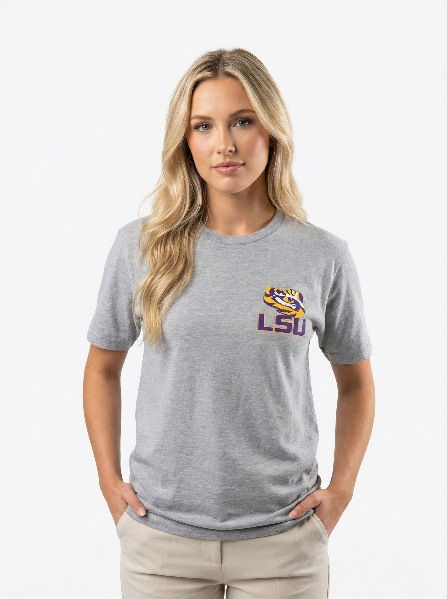 LSU Tigers Women's | "Saturday Night In Baton Rouge" Grey T-Shirt