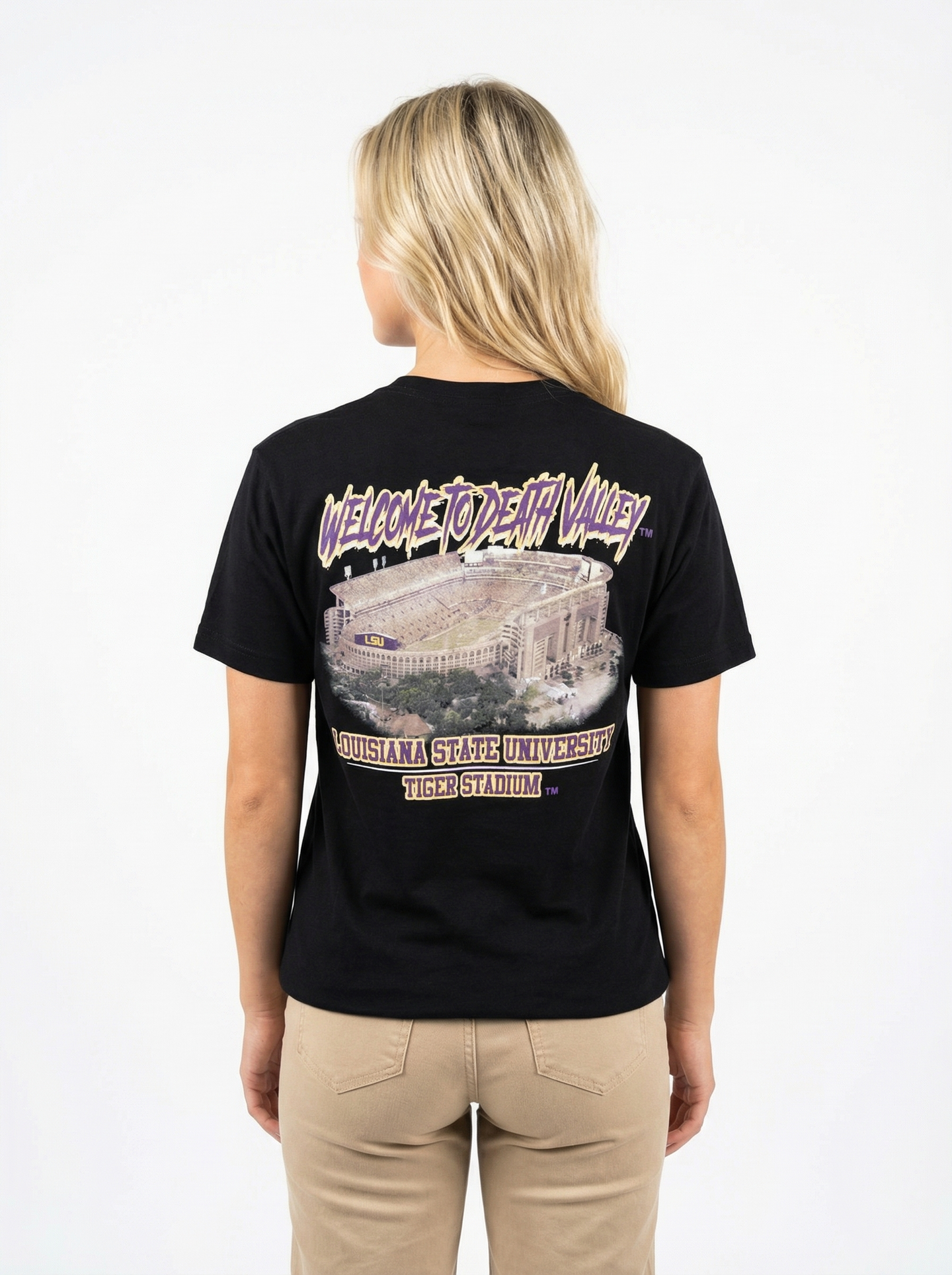 LSU Tigers Women's | "Death Valley" Black T-Shirt