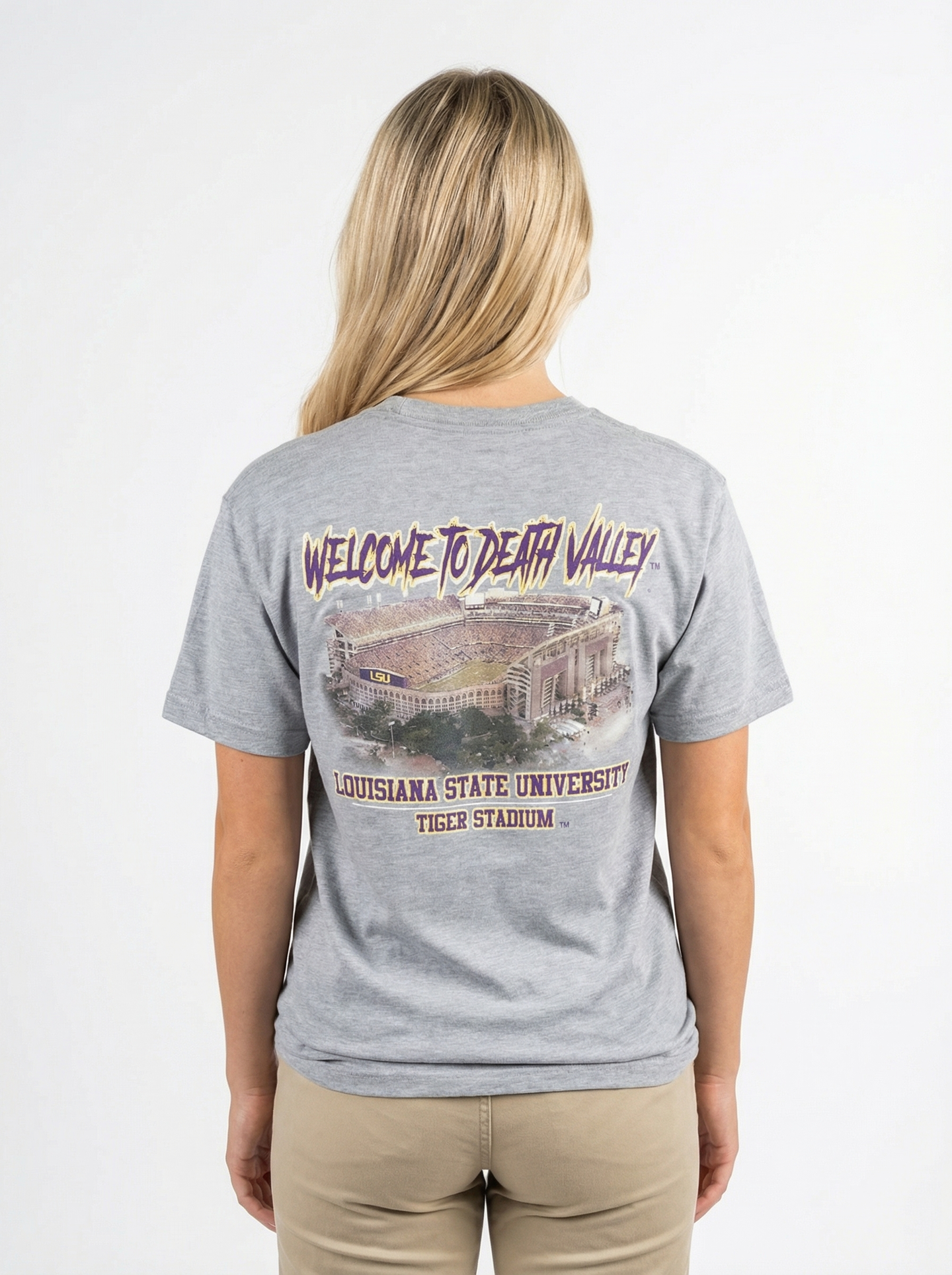 LSU Tigers Women's | "Death Valley" Grey T-Shirt