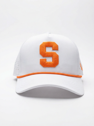 Syracuse Unisex | "Standard S Roped" White Moisture Wicking Hat