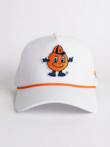 Syracuse Unisex | "Otto Roped" White Moisture Wicking Hat