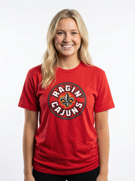 Louisiana Lafayette Unisex | "Circle Ragin Cajuns" Red T-Shirt