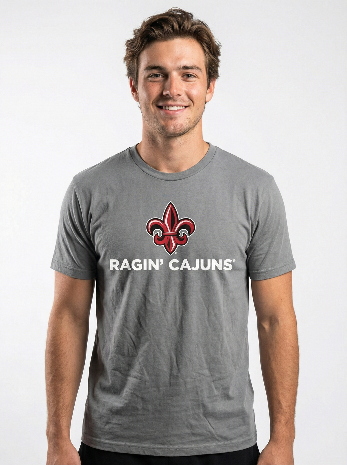 Louisiana Lafayette Men's | "Fleur-de-lis Ragin Cajuns" T-Shirt