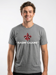 Louisiana Lafayette Unisex | "Fleur-de-lis Ragin Cajuns" T-Shirt