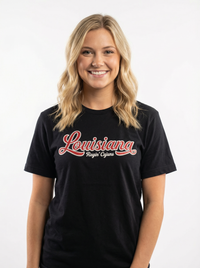 Louisiana Lafayette Unisex | "Louisiana Ragin Cajuns" Black T-Shirt
