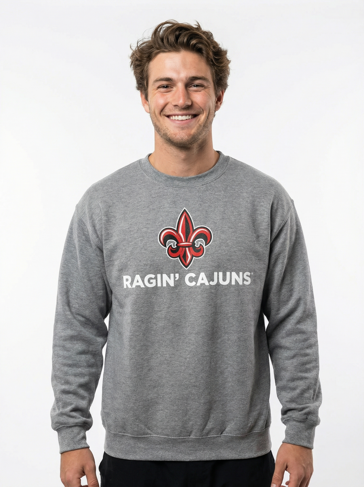 Louisiana Lafayette Men's | "Fleur-De-Lis Ragin Cajuns" Crew Neck