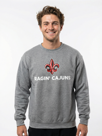Louisiana Lafayette Men's | "Fleur-De-Lis Ragin Cajuns" Crew Neck