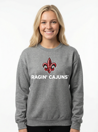 Louisiana Lafayette Unisex | "Fleur-De-Lis Ragin Cajuns" Crew Neck