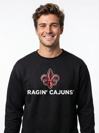 Louisiana Lafayette Men's | "Fleur-De-Lis Ragin Cajuns" Crew Neck