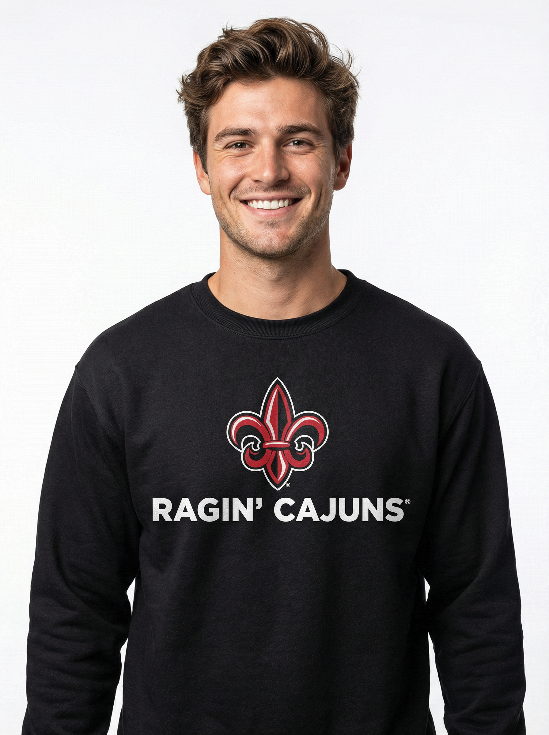 Louisiana Lafayette Men's | "Fleur-De-Lis Ragin Cajuns" Crew Neck