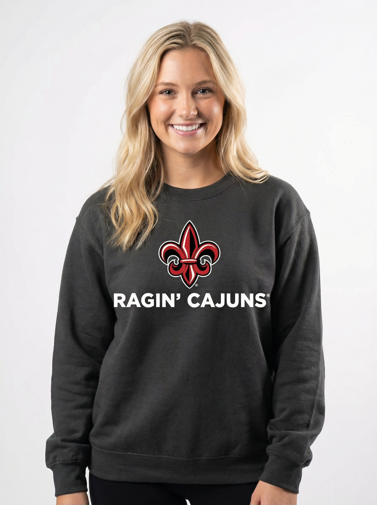 Louisiana Lafayette Women's | "Fleur-De-Lis Ragin Cajuns" Crew Neck