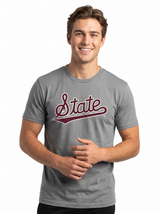 MSU Bulldogs Men's | "State Script Gray" Tee