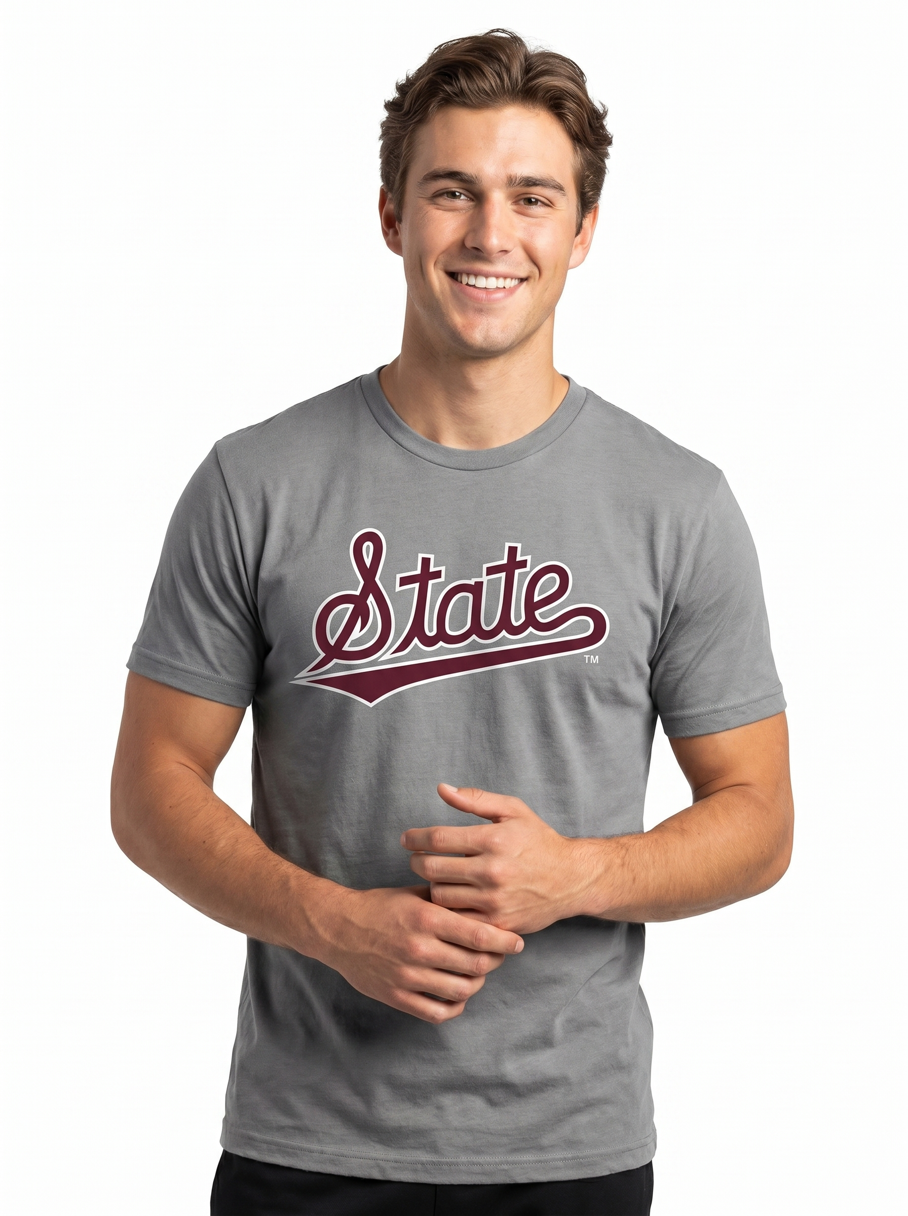 MSU Bulldogs Men's | "State Script Gray" Tee