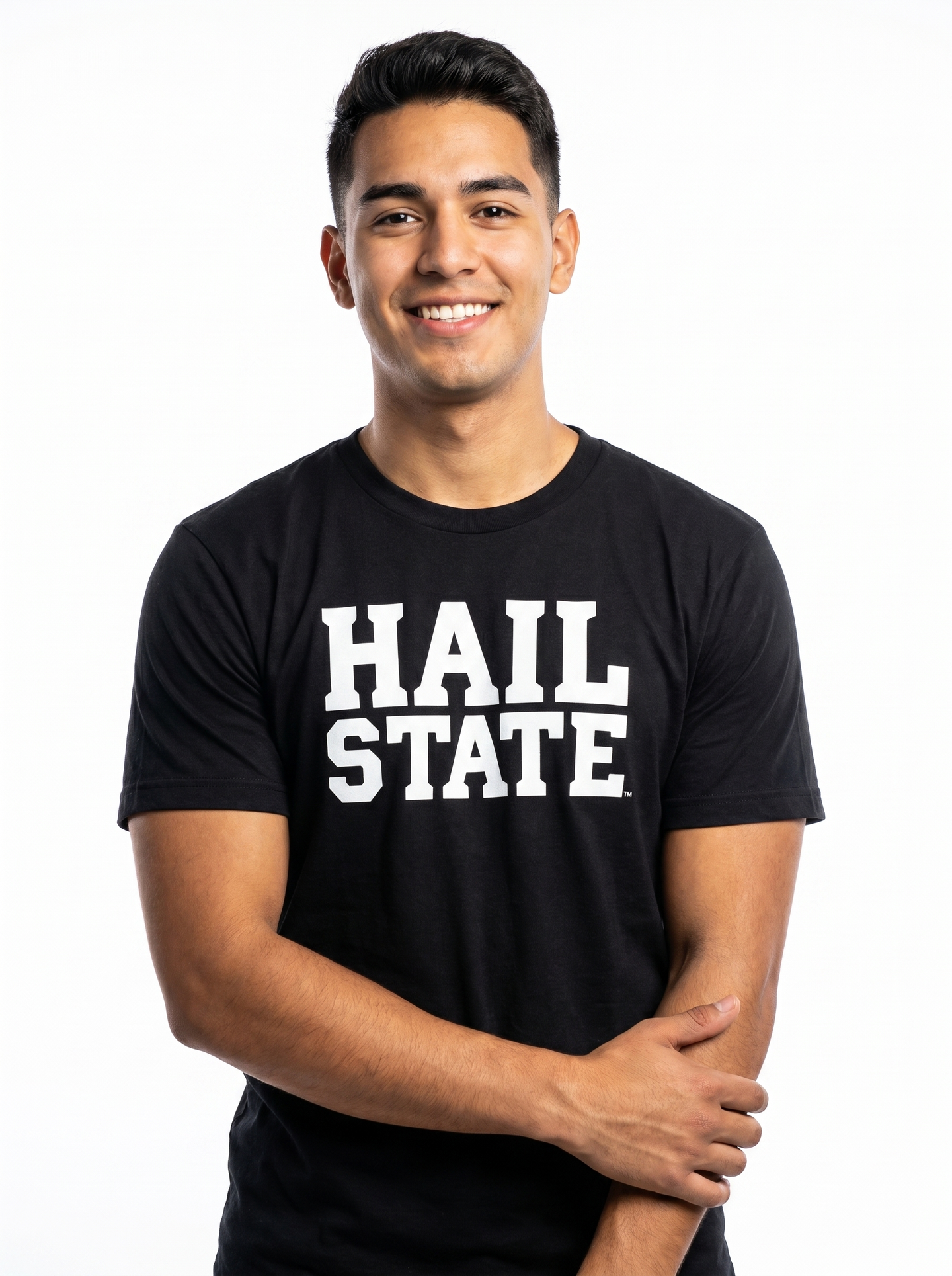 MSU Bulldogs Men's | "Hail State Bold Black" Tee