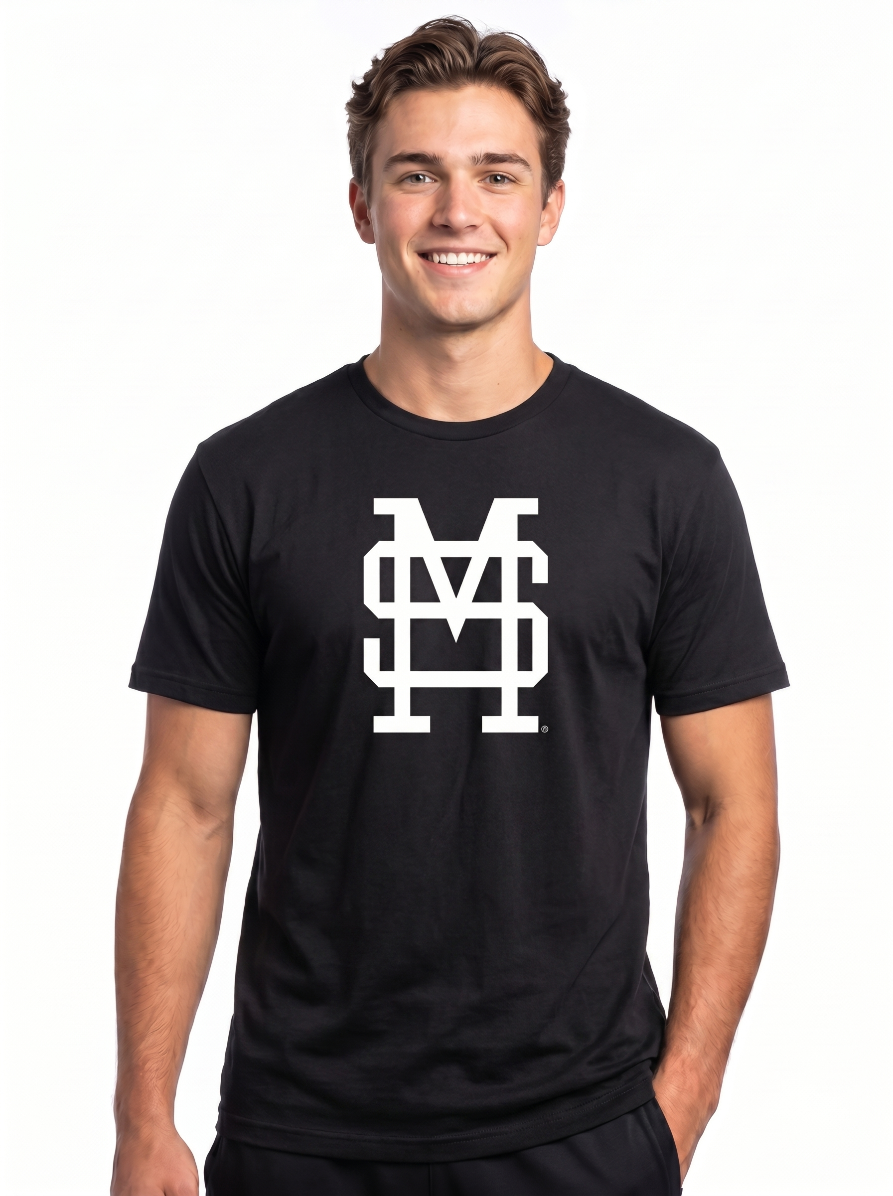 MSU Bulldogs Men's | "Interlocking MS" Tee