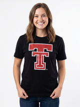 Texas Tech Red Raiders Women's | "Double T Black" Tee