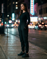 The Tarmac | Nylon Joggers (Black) — Women's