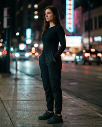 The Tarmac | Nylon Joggers (Black) — Women's