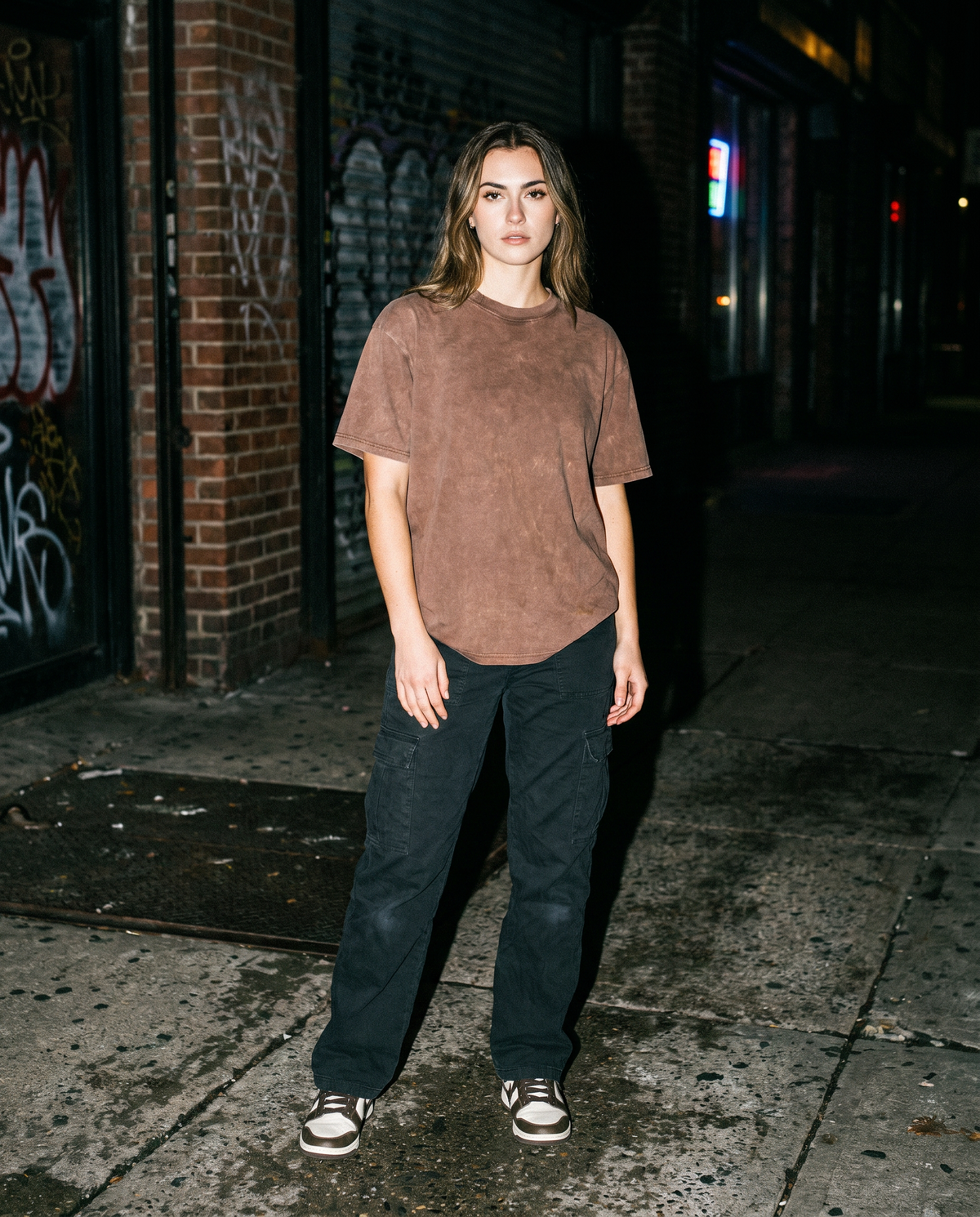 The Vintage | Heavyweight Brown Tee — Women's