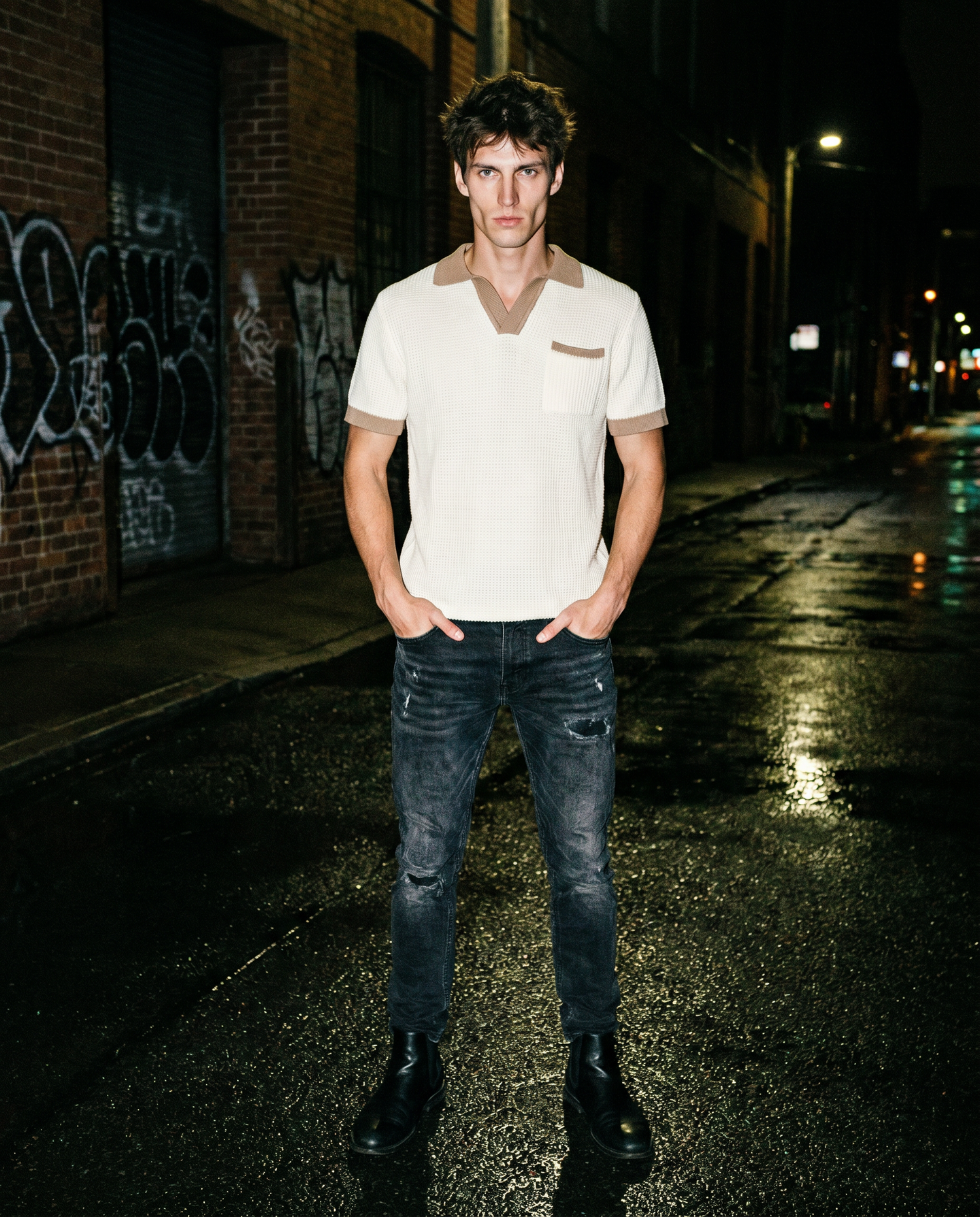 The Sandbar | Waffle Knit Polo — Men's