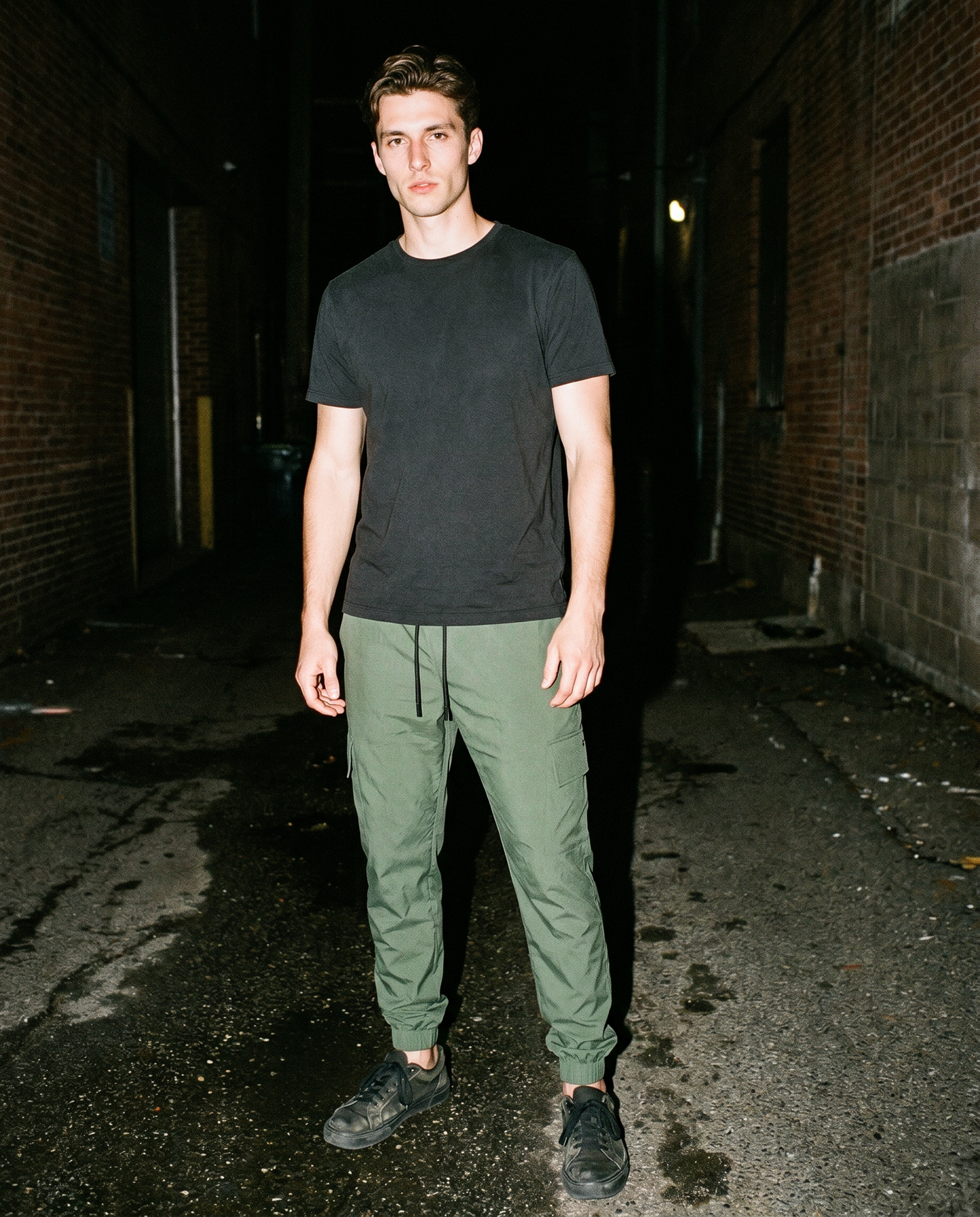 The Tarmac | Nylon Joggers (Green) — Men's