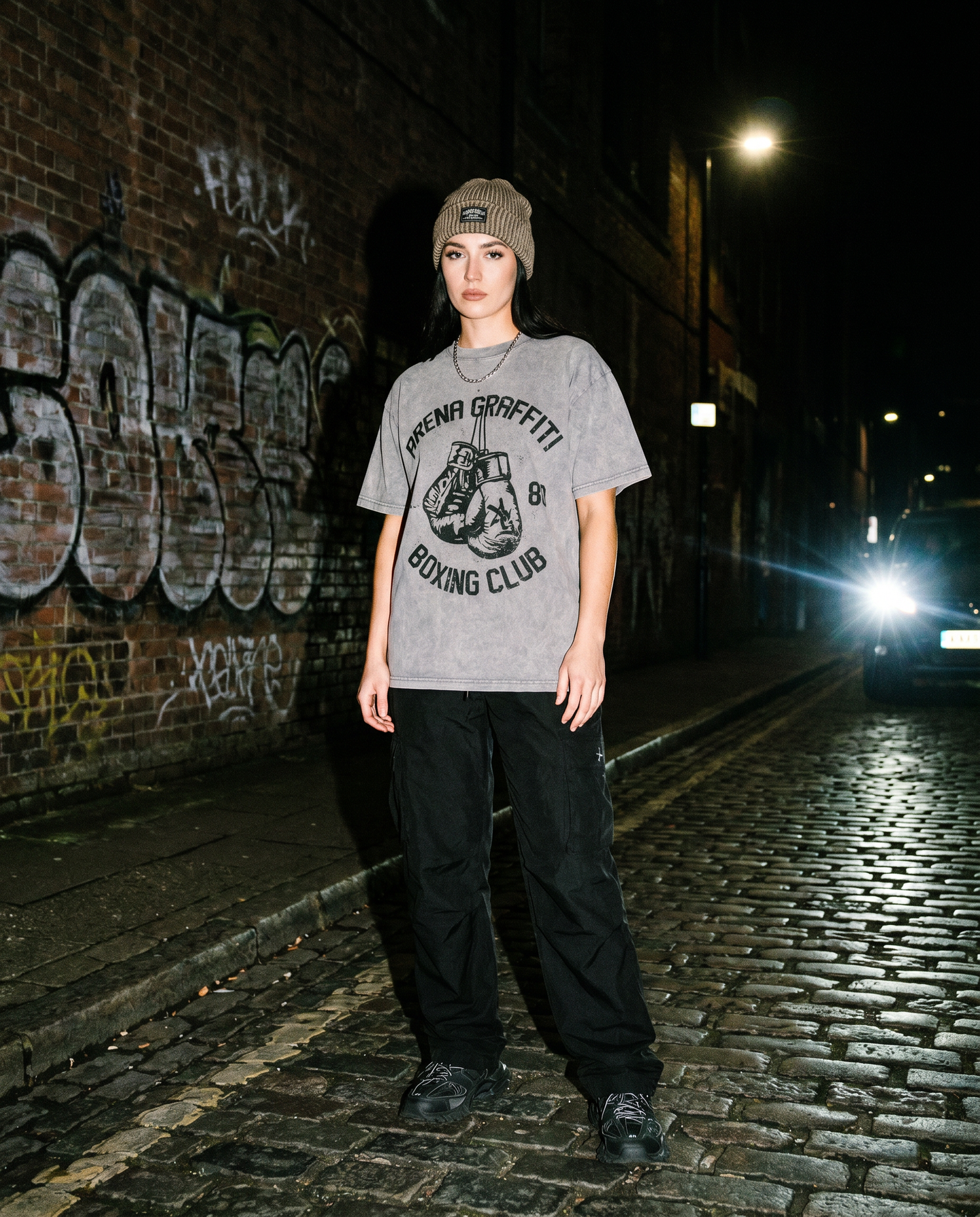 The Contender | Grey Boxing Tee — Women's
