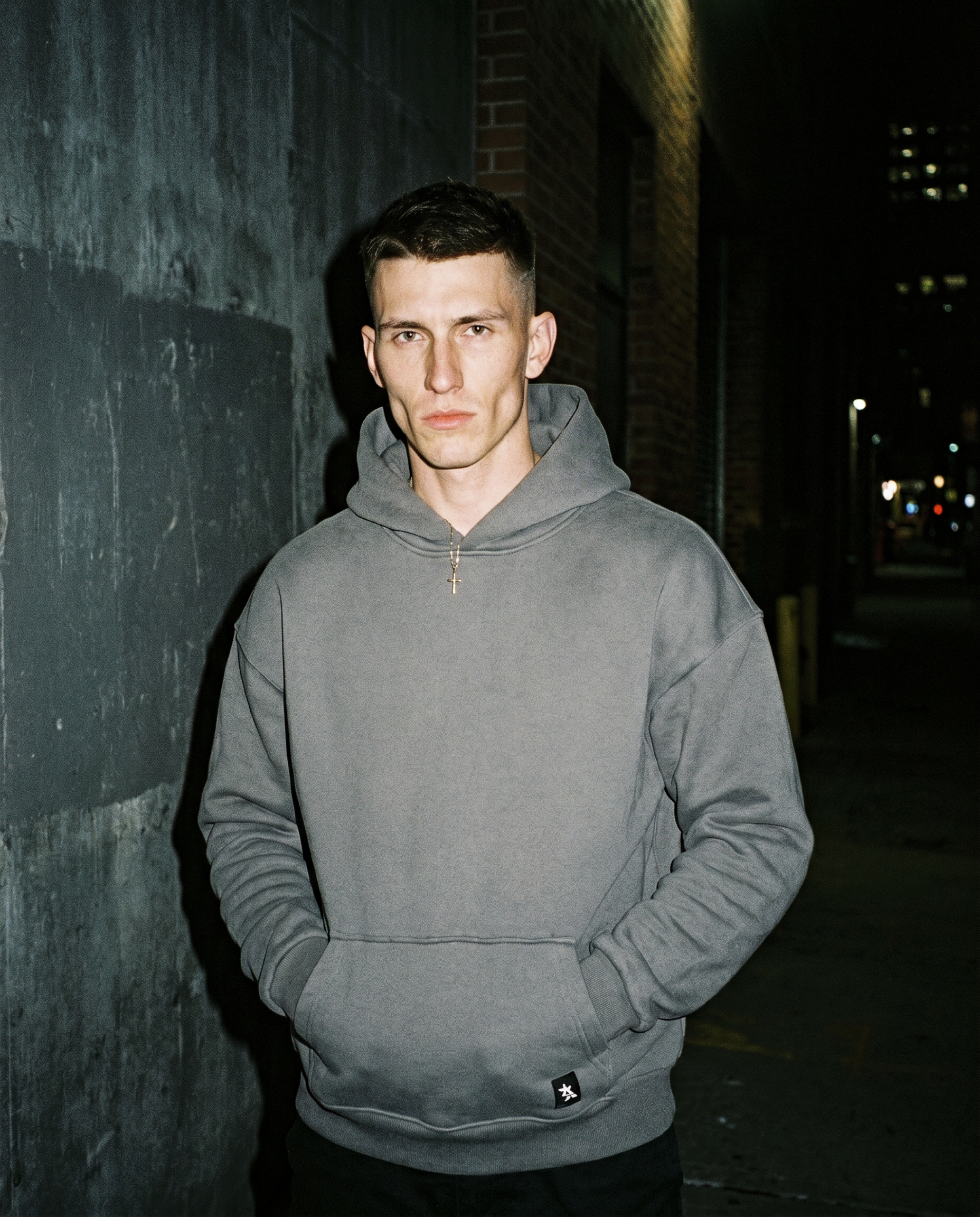 The Standard | Labeled Hoodie (Gray) — Men's