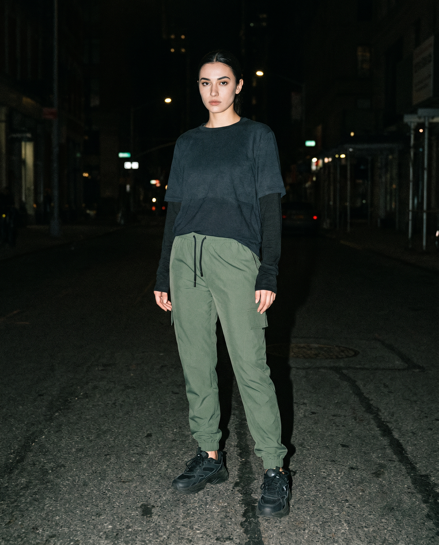 The Tarmac | Nylon Joggers (Green) — Women's