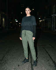 The Tarmac | Nylon Joggers (Green) — Women's