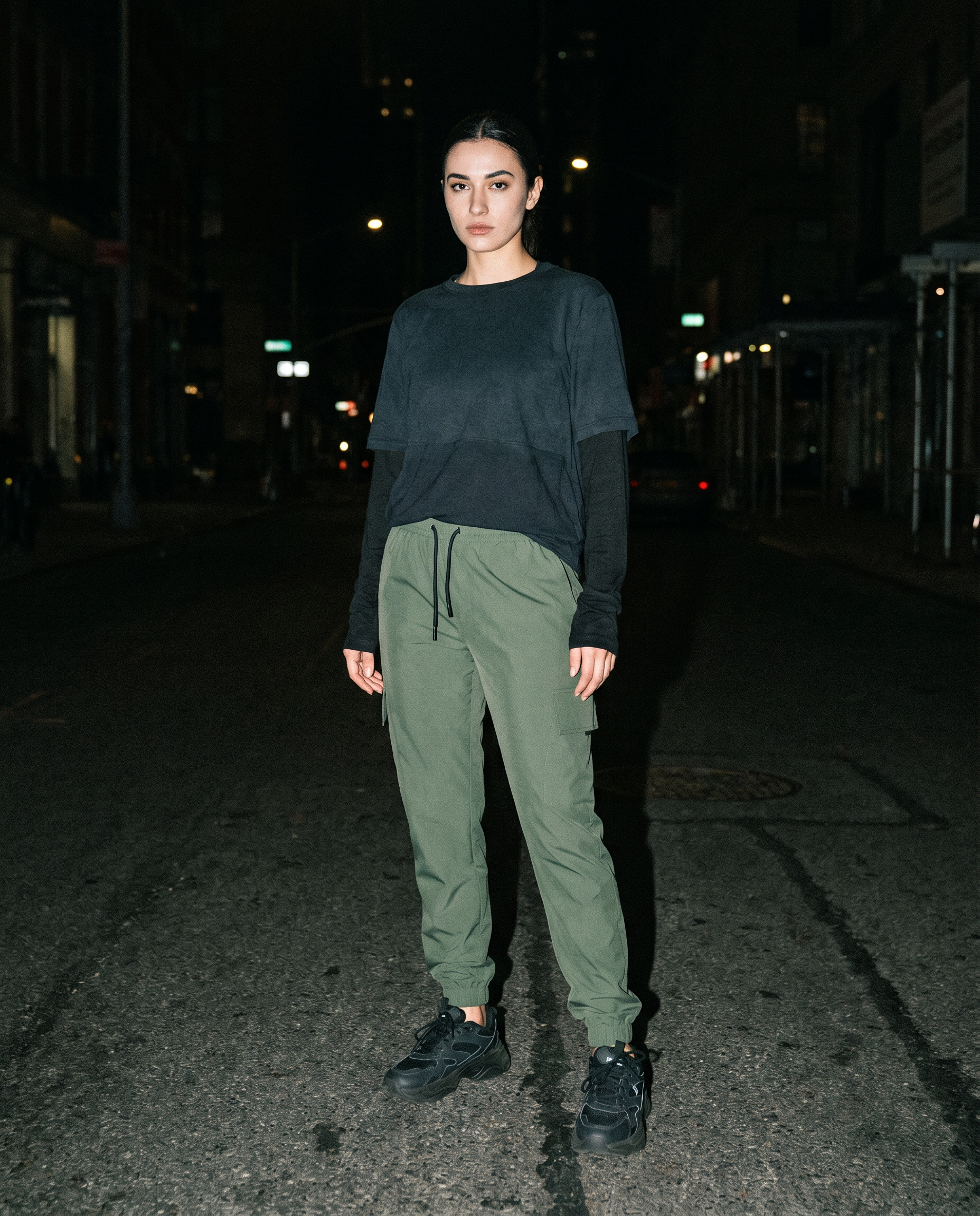 The Tarmac | Nylon Joggers (Green) — Women's