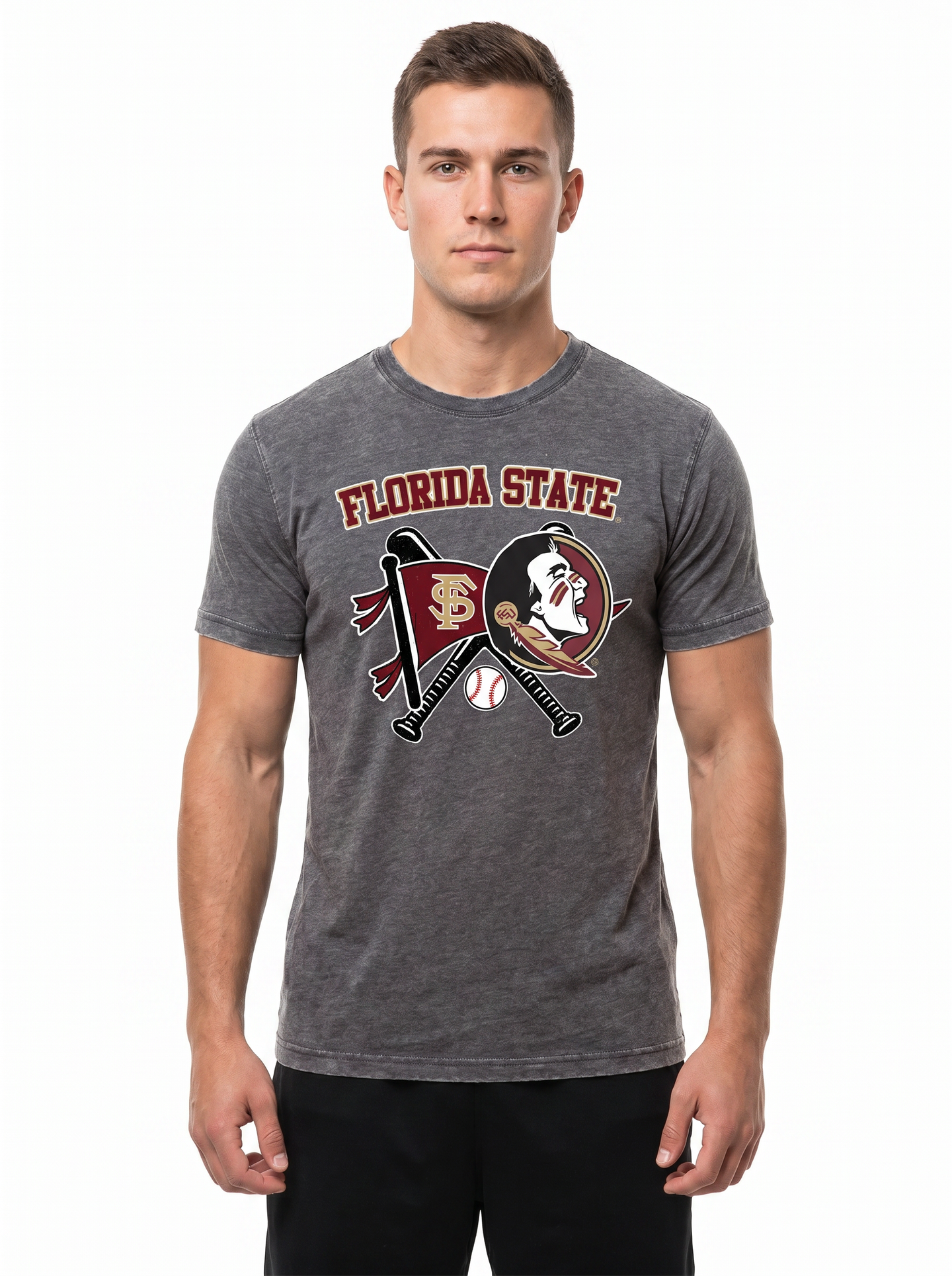 Florida State | Omaha Dreams Acid-Wash Tee — Men's