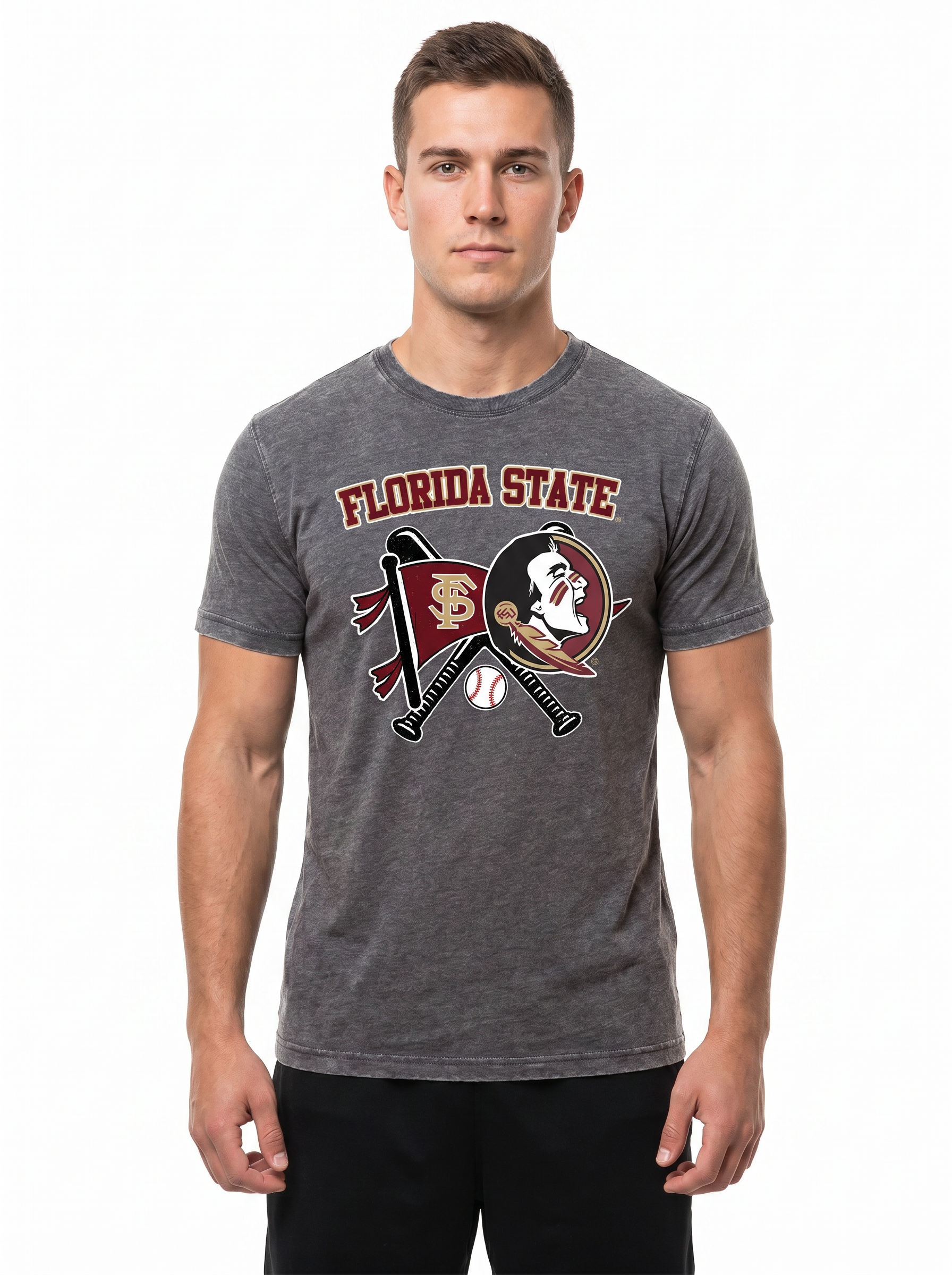 Florida State | Omaha Dreams Acid-Wash Tee — Men's